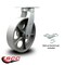 Service Caster 10'' Heavy Duty Red Semi Steel Cast Iron Wheel Swivel Caster with Swivel Lock CRAN-SCC-KP92S1030-SSR-BSL - alternate 4